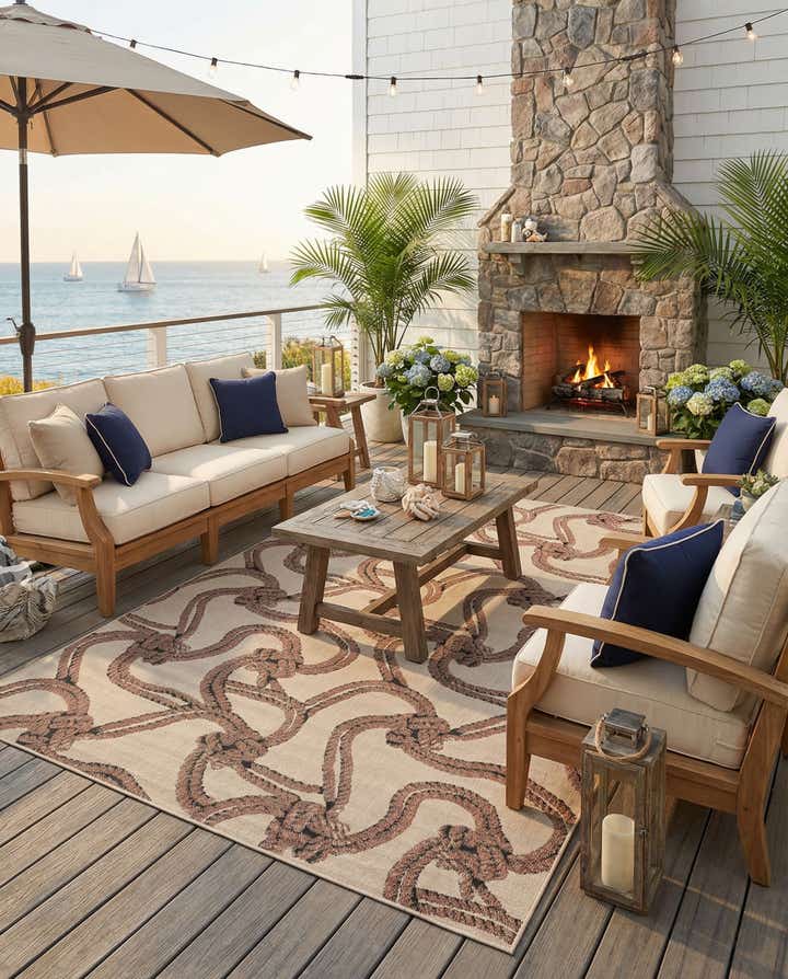 10' x 14' Easy-Clean Coastal Indoor / Outdoor Rug