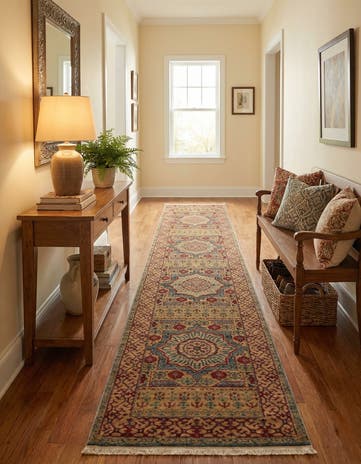 Light Blue Amina Runner Rug