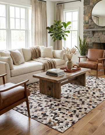 5' 2 x 8' Cowhide Rug