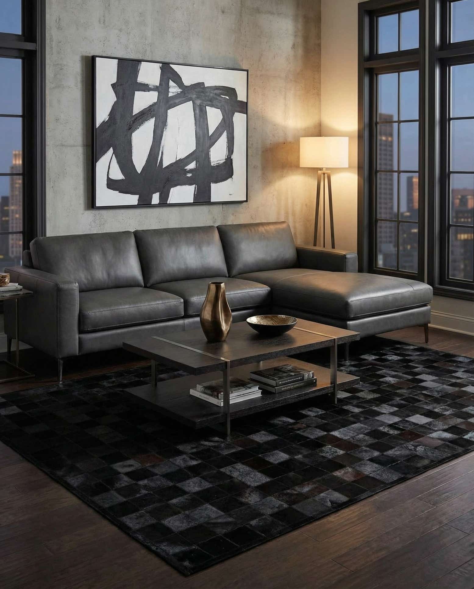 5' 2 x 8' Cowhide - Patchwork Rug