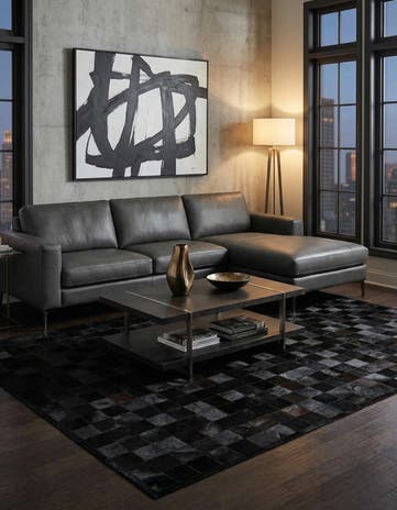 5' 2 x 8' Cowhide - Patchwork Rug