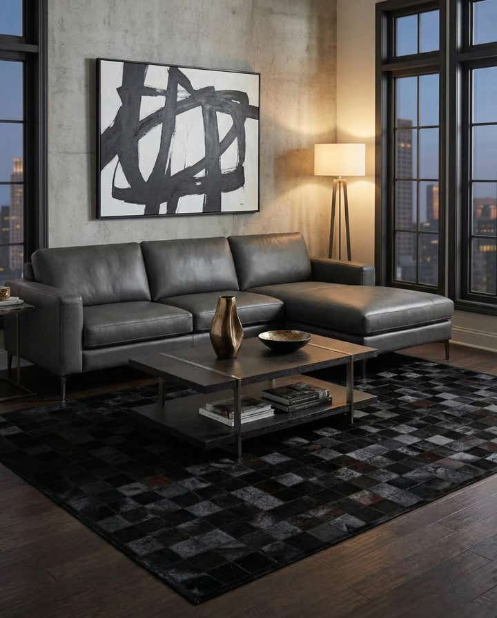 5' 2 x 8' Cowhide - Patchwork Rug