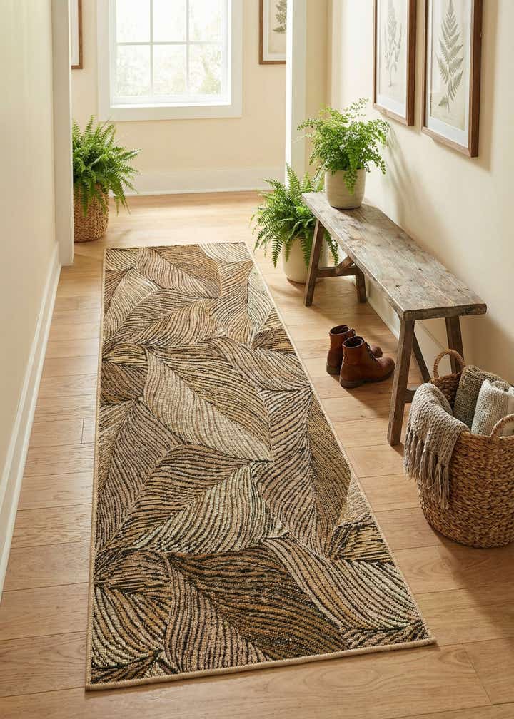 2' x 5' Easy-Clean Botanical Indoor / Outdoor Runner Rug