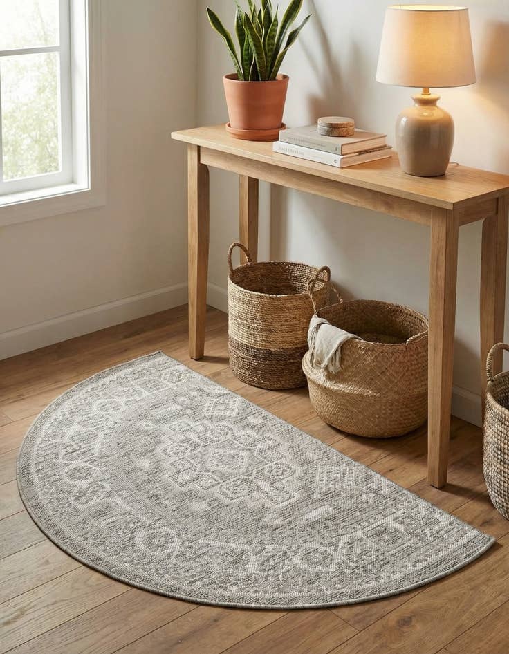 Detail image of 2' 7 x 4'  Washable Aztec Indoor / Outdoor Hearth Rug