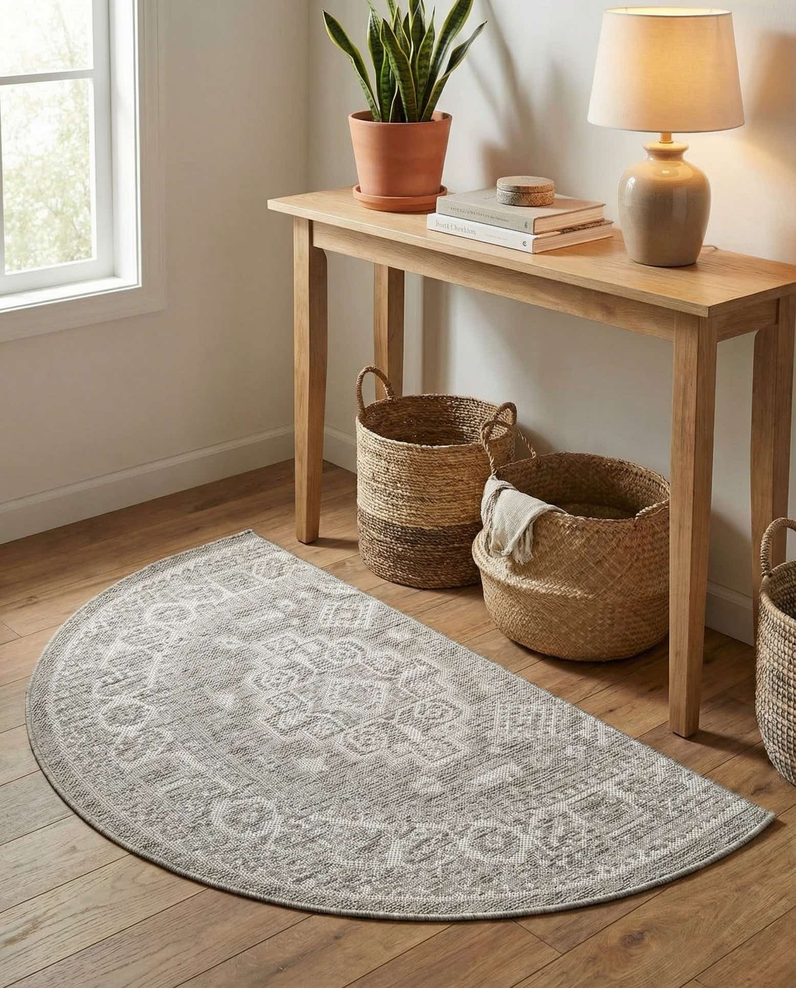 2' 7 x 4' Easy-Clean Aztec Indoor / Outdoor Hearth Rug