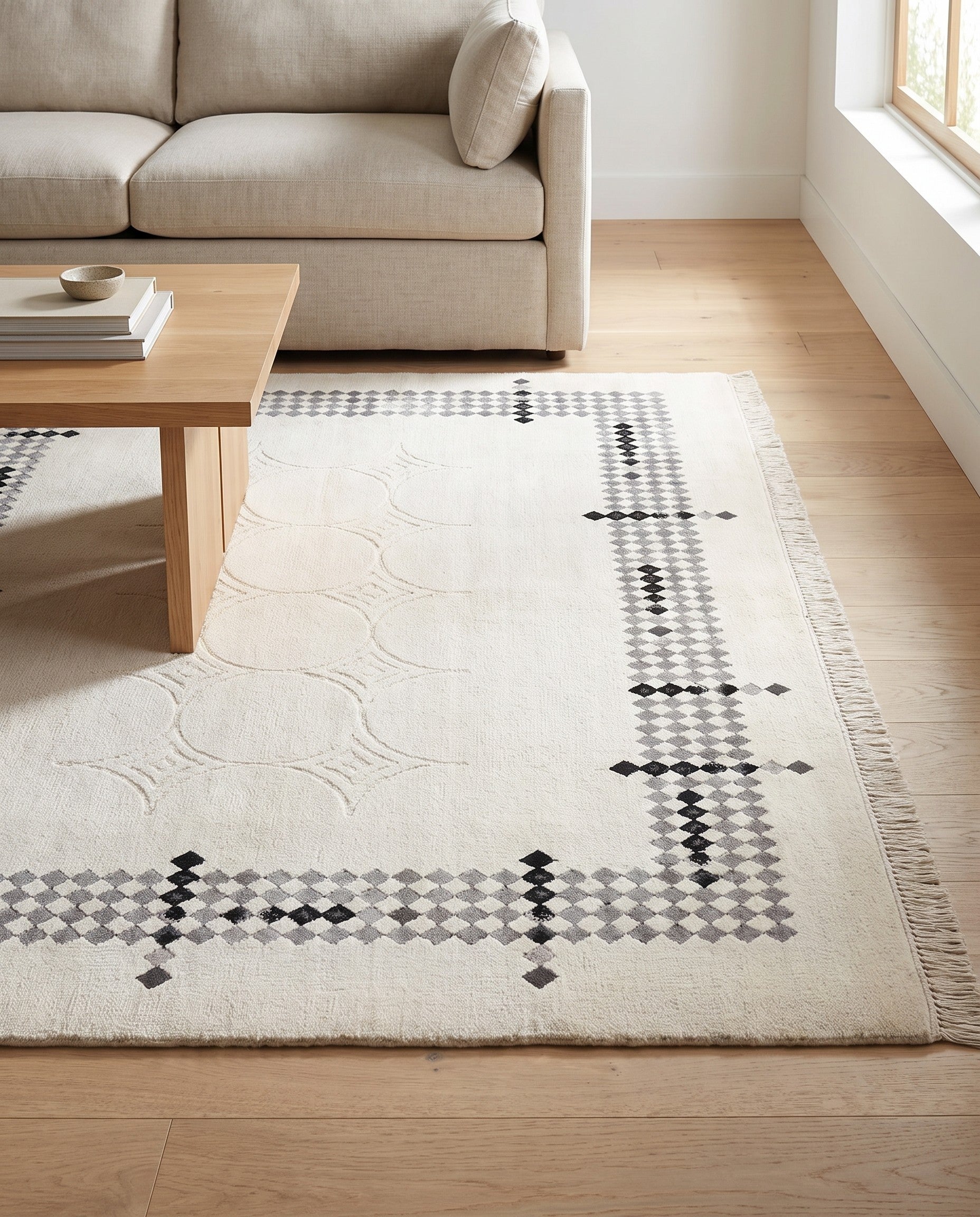 4' 10 x 6' 7 Hand Knotted Darya Wool Rug