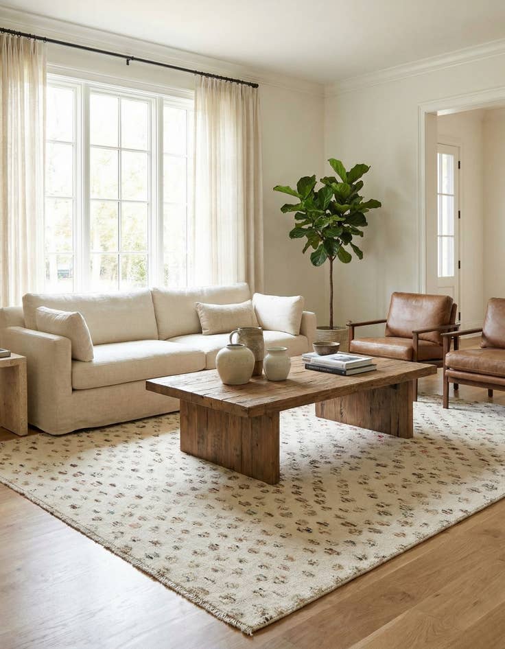 Detail image of 6' 6 x 9' 1  Hand Knotted Darya Wool Rug