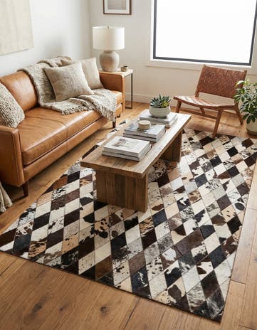 4' 1 x 5' 11 Cowhide Stocks Rug