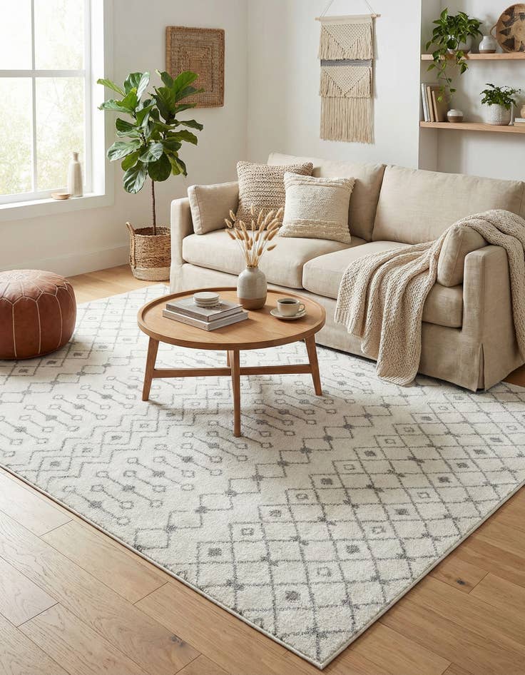 Detail image of  7' 10 x 10' Moroccan Trellis Rug