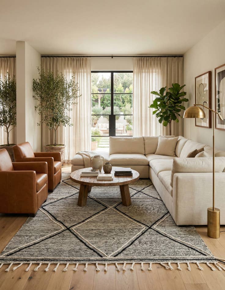 Detail image of 6' 4 x 10'  Hand Knotted Moroccan Wool Rug