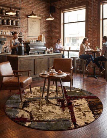 Cafe Round Rug
