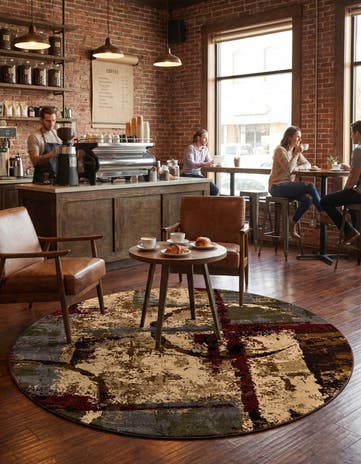 Cafe Round Rug
