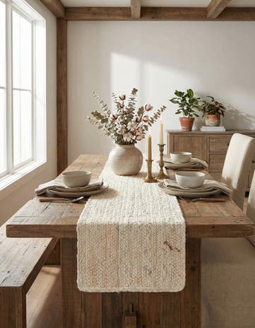1' 2 x 6' 1 Handmade Braided Jute Table Runner Rug