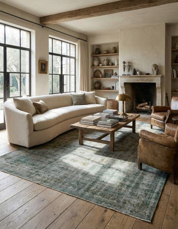 9' 6 x 13' 4 Hand Knotted Ultra Vintage Persian Wool Rug