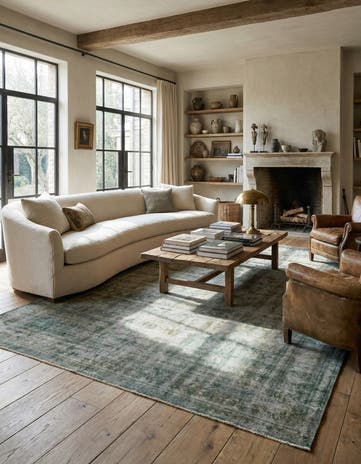 9' 6 x 13' 4 Hand Knotted Ultra Vintage Persian Wool Rug
