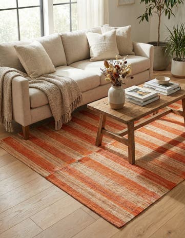 4' 5 x 5' 10 Hand Woven Kilim Modern Wool Rug