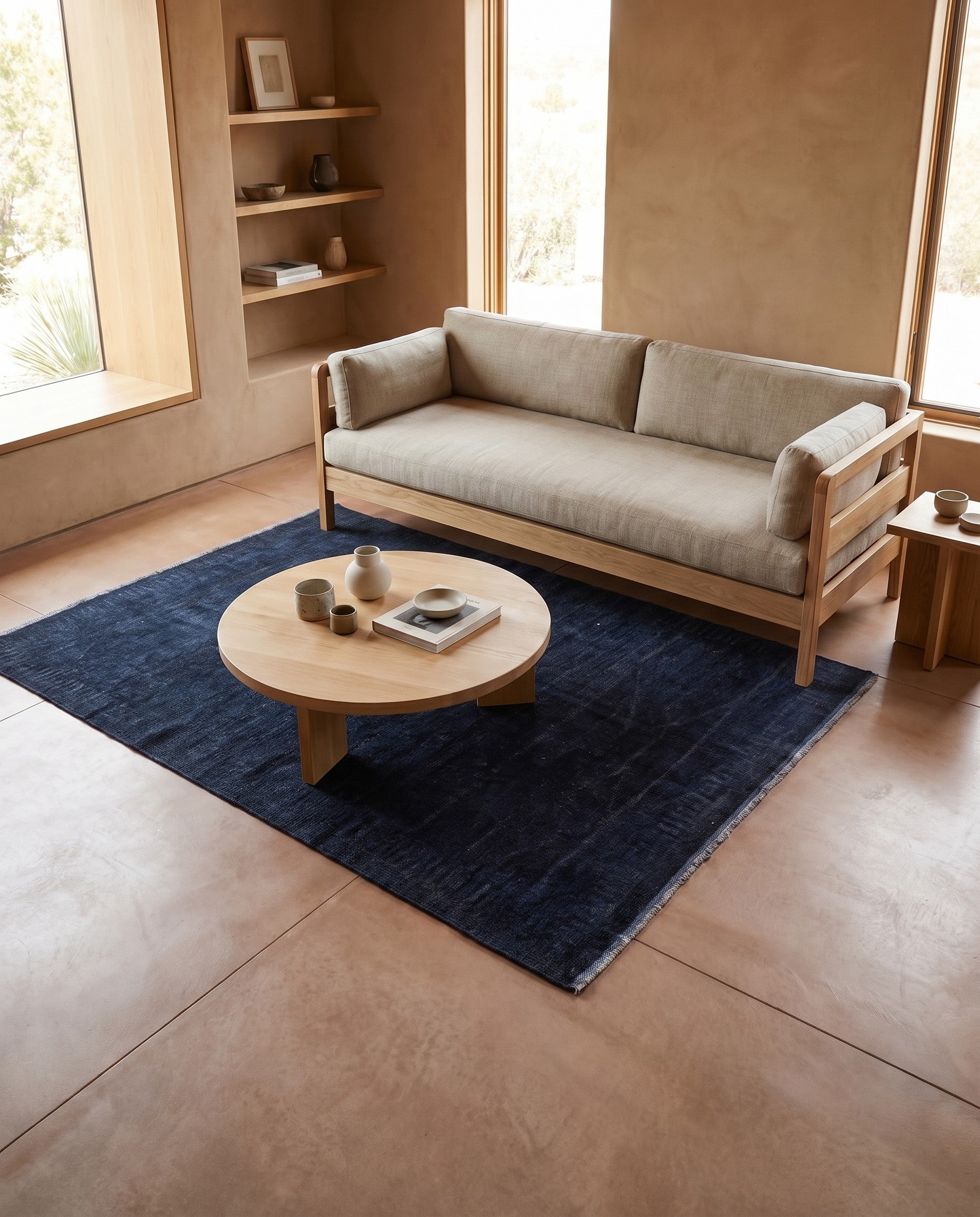 4' 9 x 7' Hand Knotted Moroccan Wool Rug