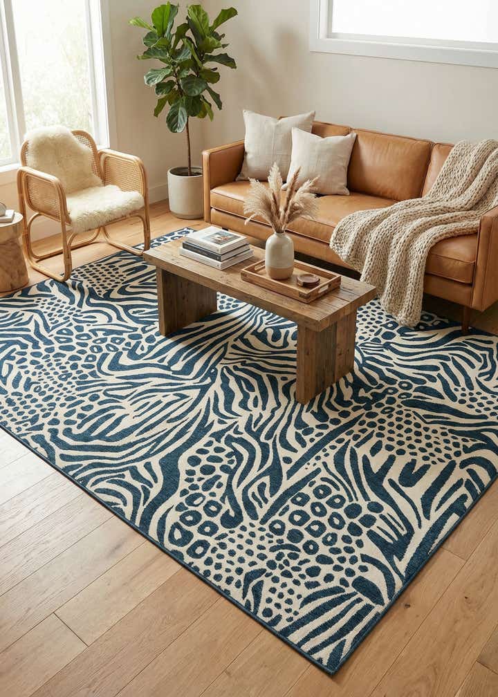 9' x 12' Easy-Clean Safari Indoor / Outdoor Rug