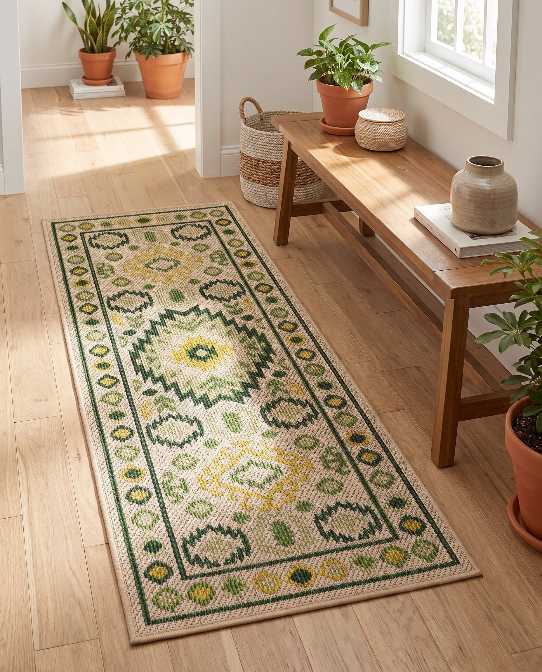2' x 5' Easy-Clean Baja Indoor / Outdoor Runner Rug