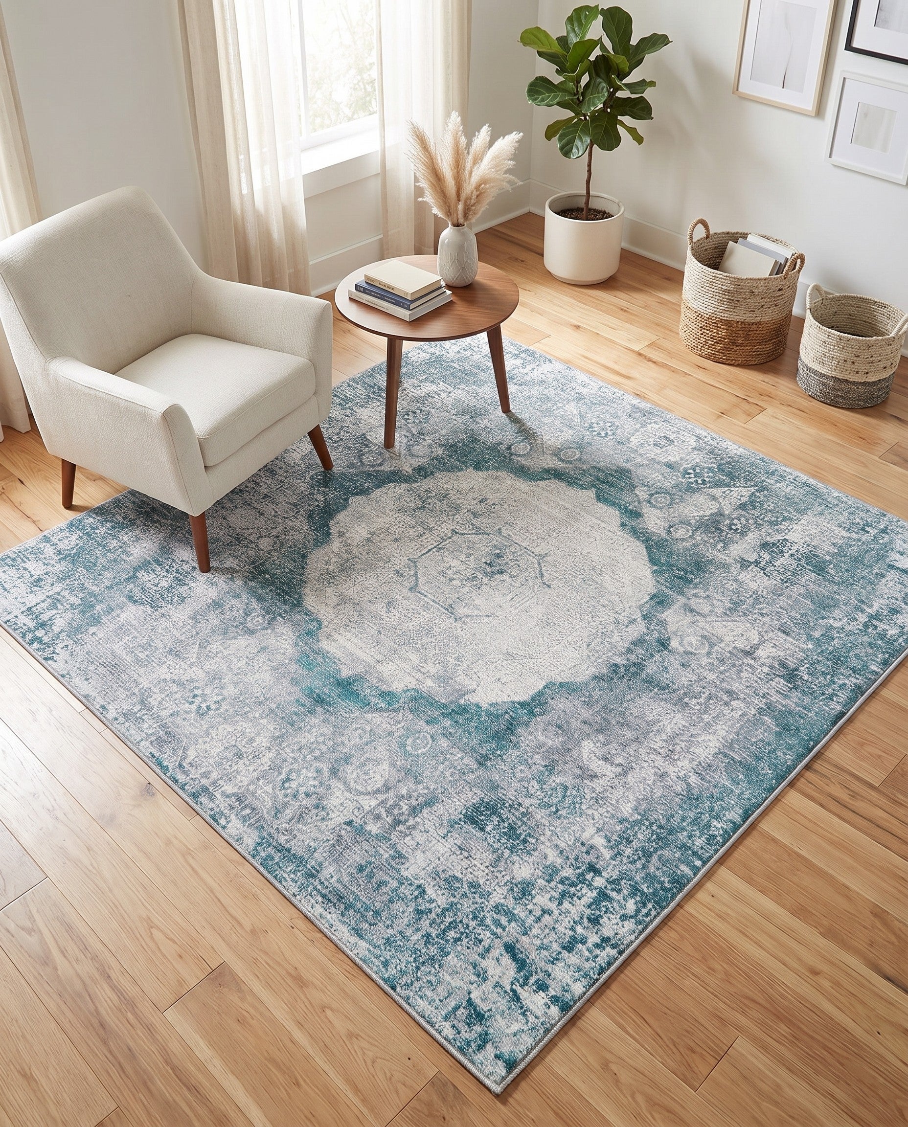 5' 3 x 5' 3 Washable Yara Square Rug