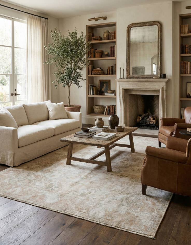 Detail image of  6' 5 x 9' 1  Hand Knotted Ultra Vintage Persian Wool Rug