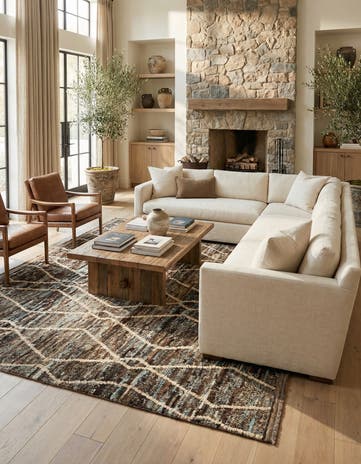 5' 11 x 7' 9 Hand Knotted Moroccan Wool Rug