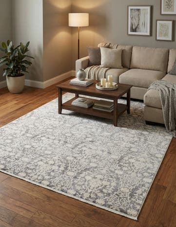 Light Gray Modern Classical Rug