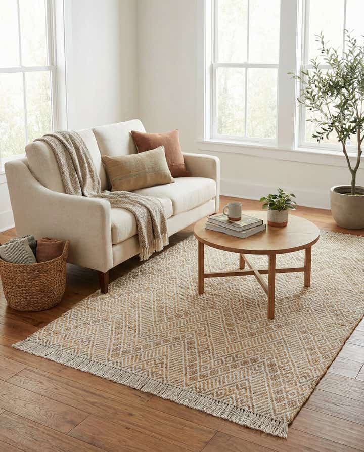 4' 1 x 6' 1 Handmade Braided Jute Rug