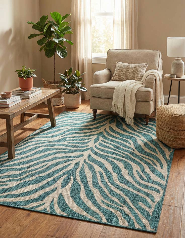 Detail image of 4' x 6' Easy-Clean Safari Indoor / Outdoor Rug