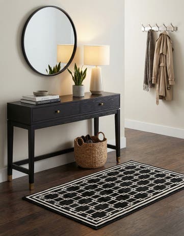 Jill Zarin Black Metropolitan Uptown Rug