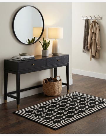 Jill Zarin Black Metropolitan Uptown Rug