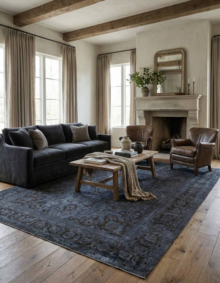 Detail image of 9' 8 x 12' 3  Hand Knotted Ultra Vintage Persian Wool Rug