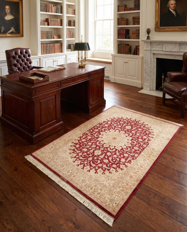 130cm x 195cm Ghom Silk Teppich