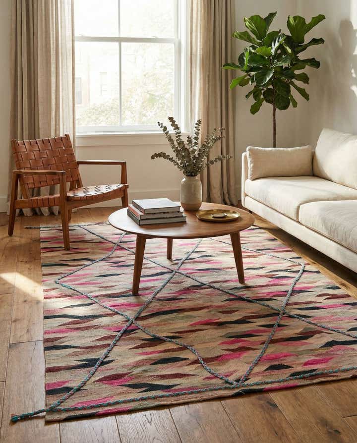 5' 7 x 7' 7 Hand Knotted Moroccan Wool Rug