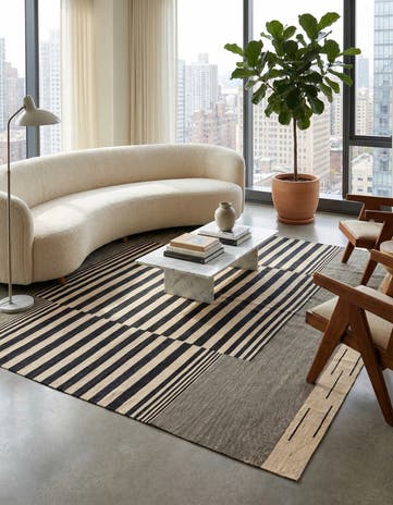 8' 2 x 9' 9 Hand Woven Kilim Modern Wool Rug