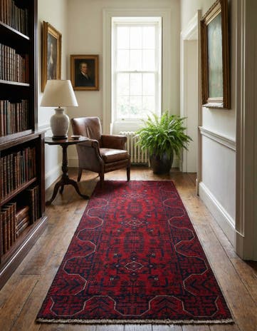 2' 7 x 6' 3 Hand Knotted Khal Mohammadi Wool Runner Rug