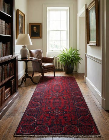 2' 7 x 6' 3 Hand Knotted Khal Mohammadi Wool Runner Rug