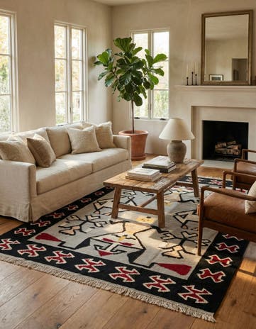 9' x 12' 5 Hand Knotted Oushak Wool Rug