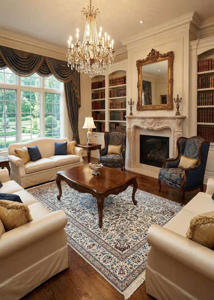 5' 3 x 8' 8 Hand Knotted Nain Rug