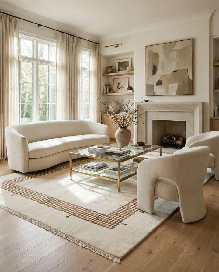8' x 11' 3 Hand Knotted Darya Wool Rug