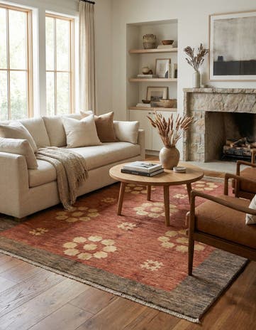 5' x 6' 4 Hand Knotted Modern Ziegler Rug