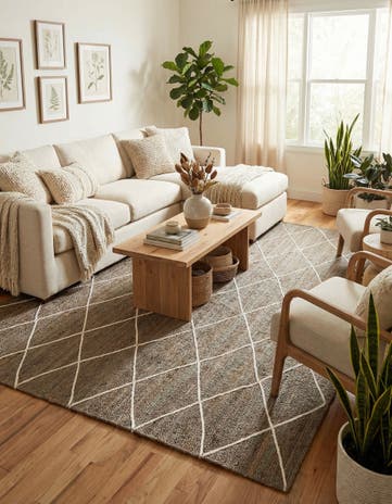 9' x 12' 2 Handmade Braided Jute Rug