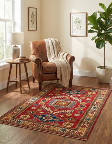 3' 3 x 5' Hand Knotted Kazak Rug