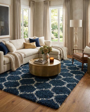  10' 8 x 14' Lattice Shag Rug