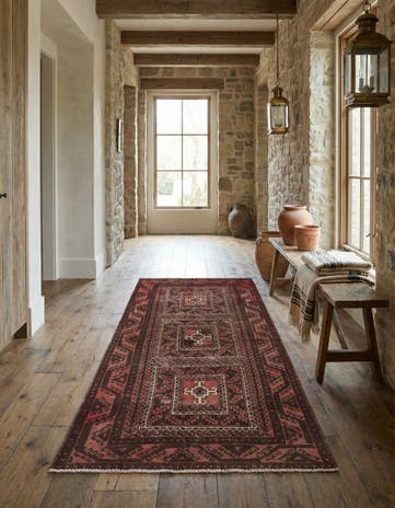3' 4 x 6' 7 Hand Knotted Ultra Vintage Persian Wool Runner Rug