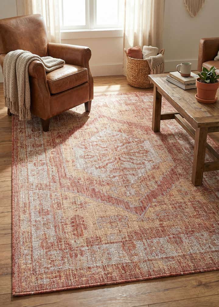 4' x 6' Easy-Clean Traditional Indoor / Outdoor Rug