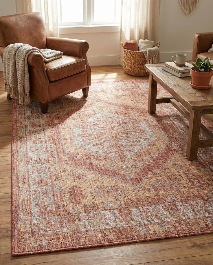 Detail image of 4' x 6' Easy-Clean Traditional Indoor / Outdoor Rug