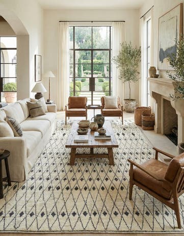 12' 2 x 16' Hand Knotted Moroccan Wool Rug