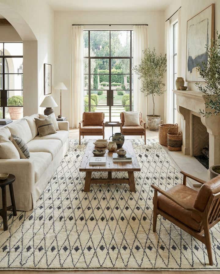 12' 2 x 16' Hand Knotted Moroccan Wool Rug