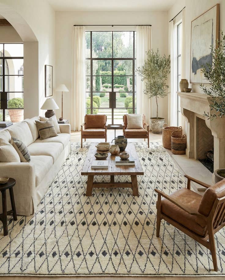 Detail image of 12' 2 x 16' Hand Knotted Moroccan Wool Rug